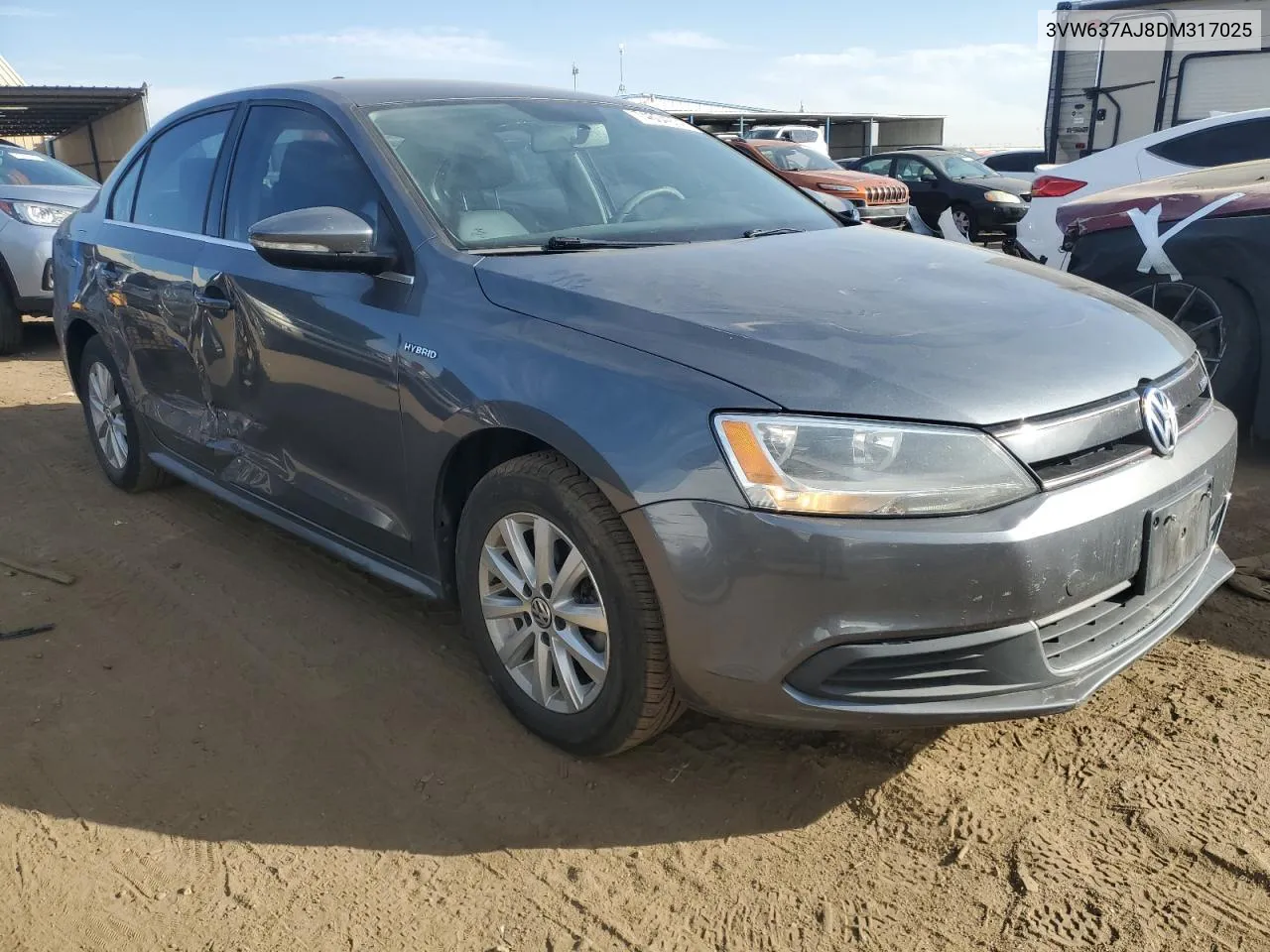 2013 Volkswagen Jetta Hybrid VIN: 3VW637AJ8DM317025 Lot: 74604974