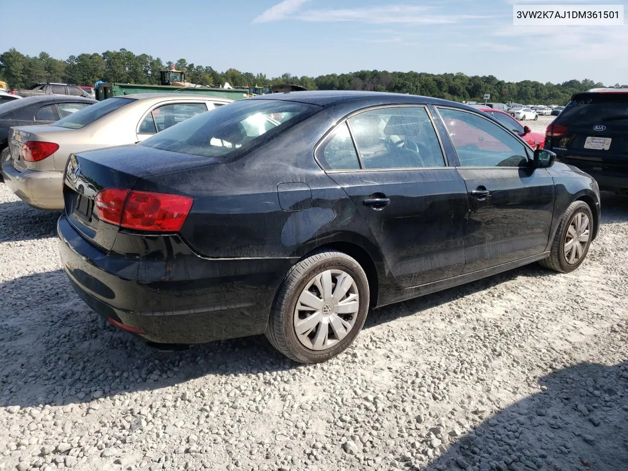 2013 Volkswagen Jetta Base VIN: 3VW2K7AJ1DM361501 Lot: 74695294