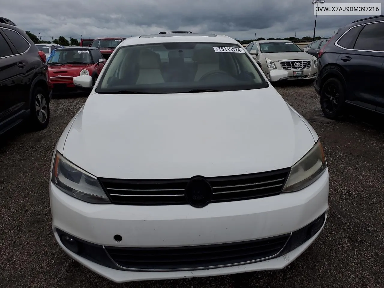 2013 Volkswagen Jetta Sel VIN: 3VWLX7AJ9DM397216 Lot: 75115124