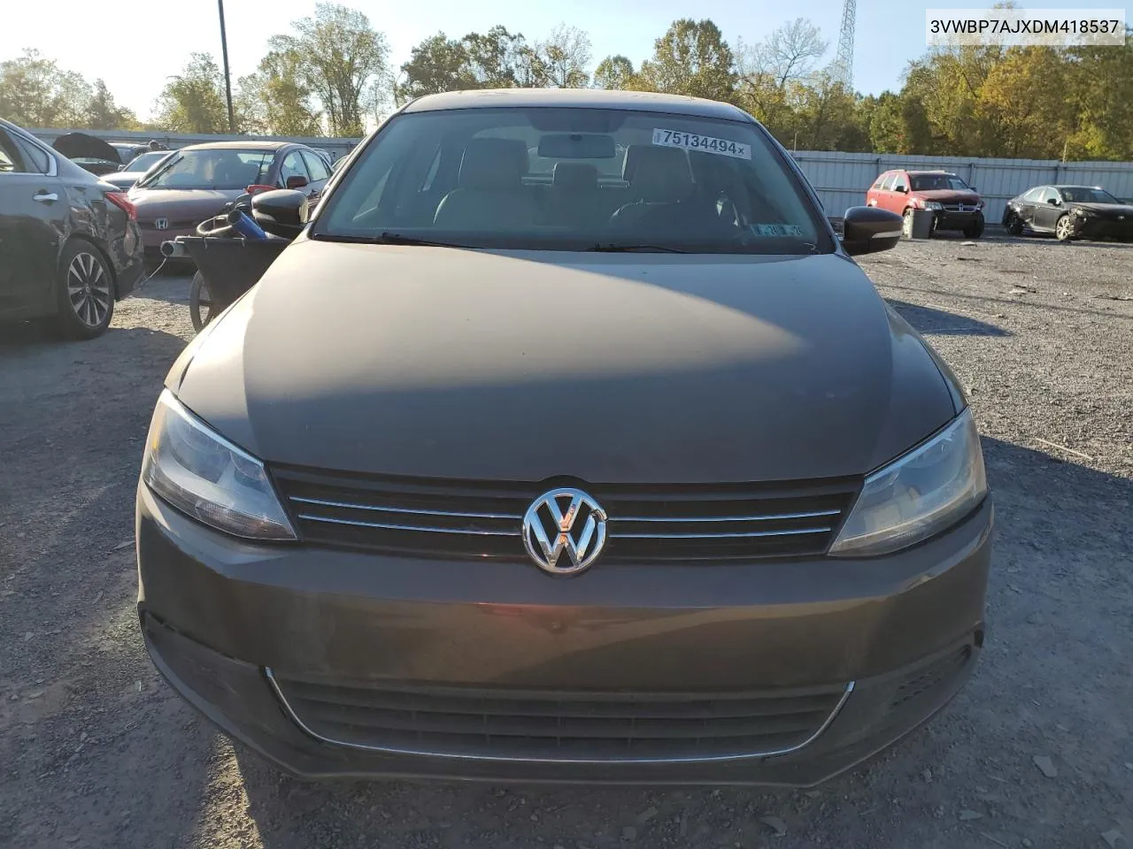 2013 Volkswagen Jetta Se VIN: 3VWBP7AJXDM418537 Lot: 75134494