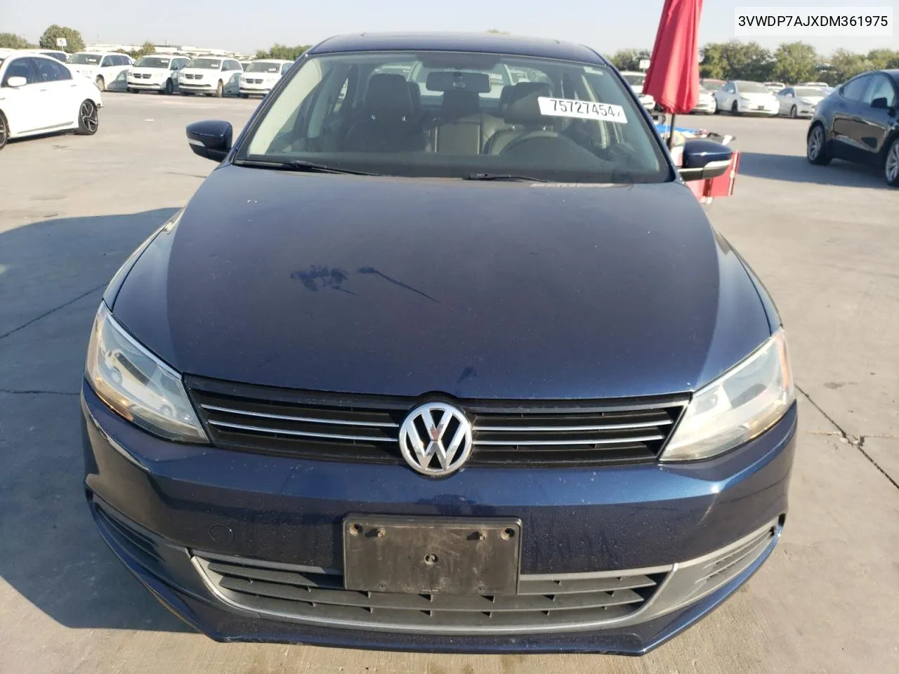 2013 Volkswagen Jetta Se VIN: 3VWDP7AJXDM361975 Lot: 75727454