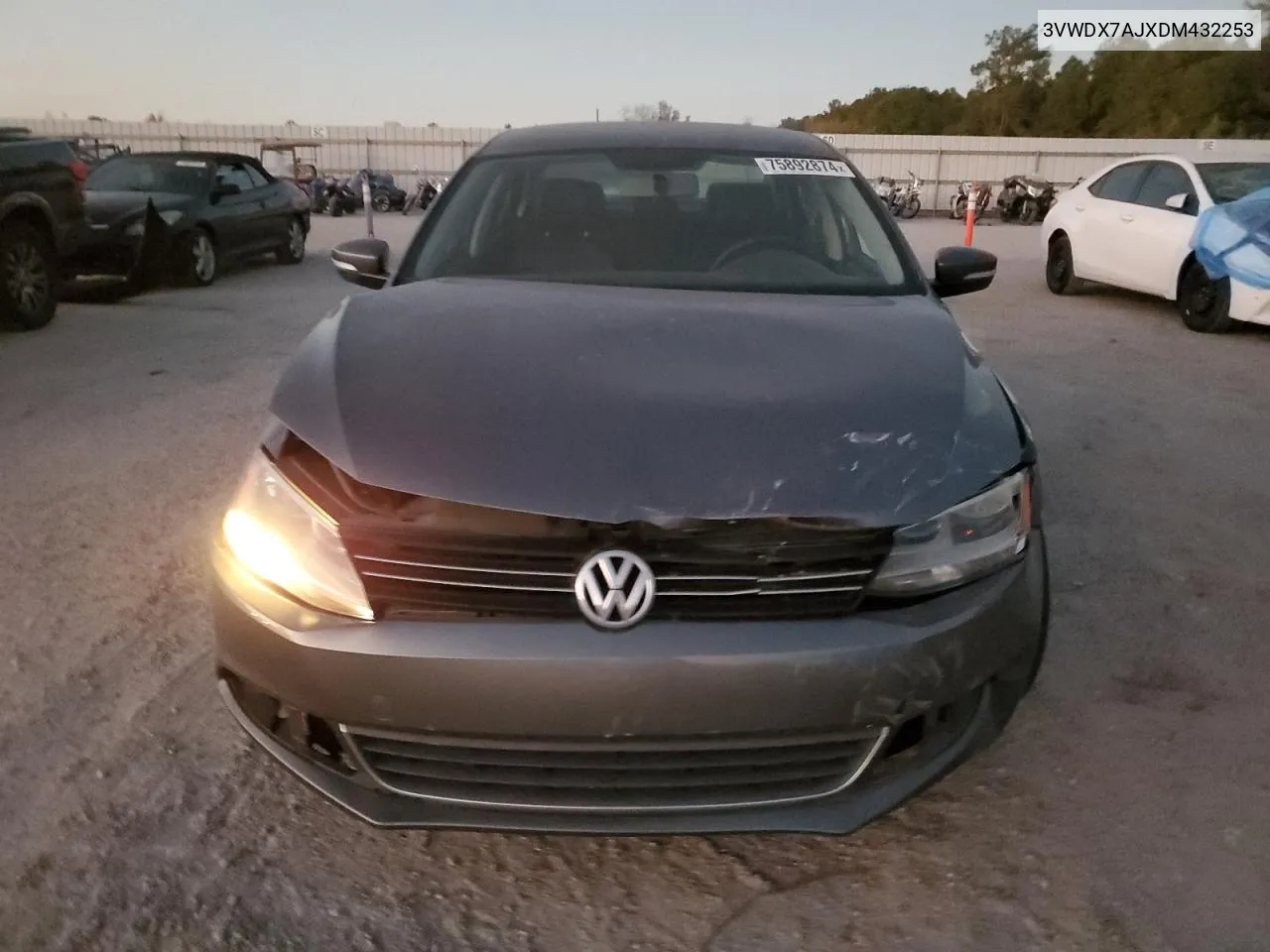 2013 Volkswagen Jetta Se VIN: 3VWDX7AJXDM432253 Lot: 75892874