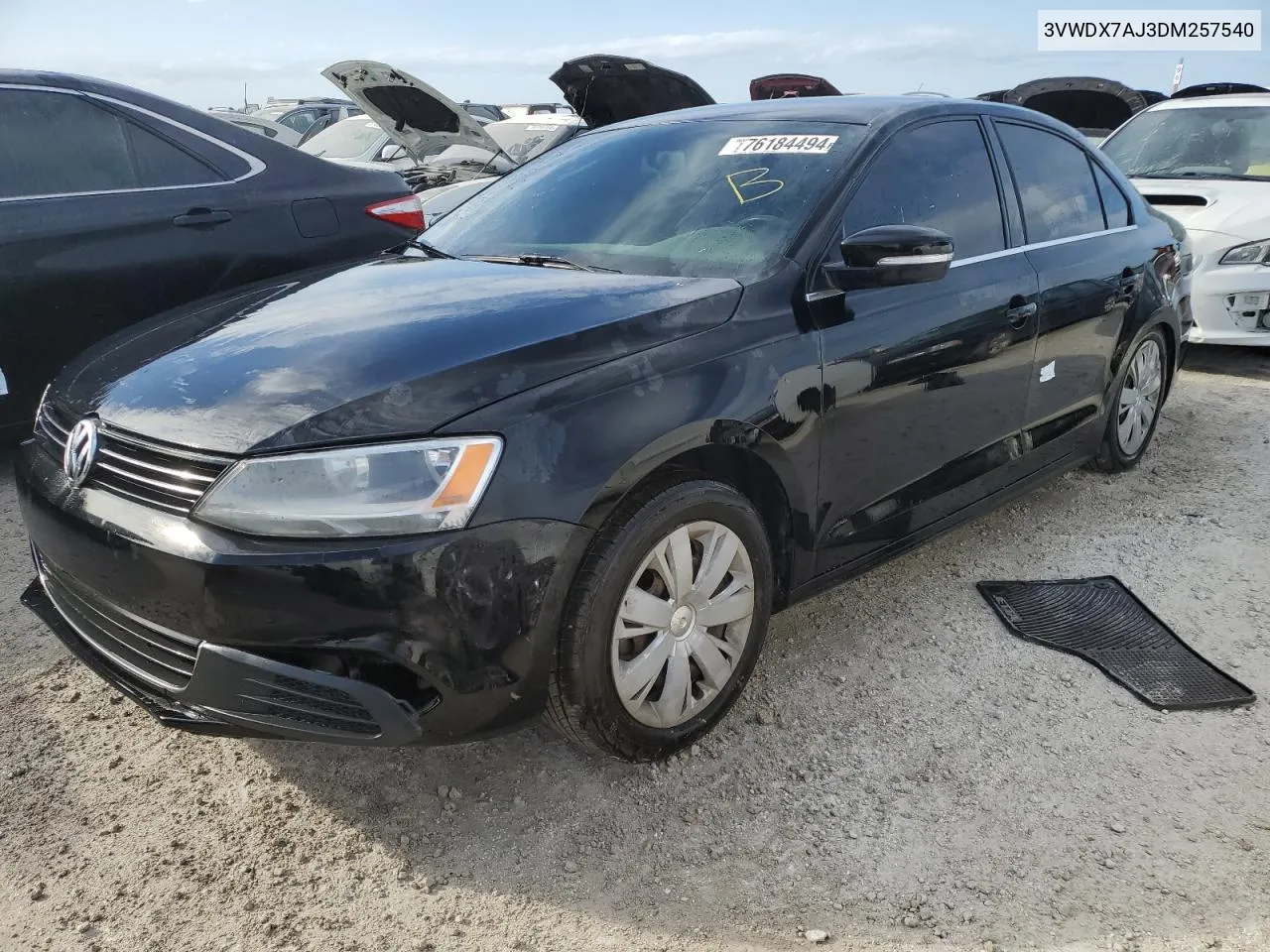 2013 Volkswagen Jetta Se VIN: 3VWDX7AJ3DM257540 Lot: 76184494