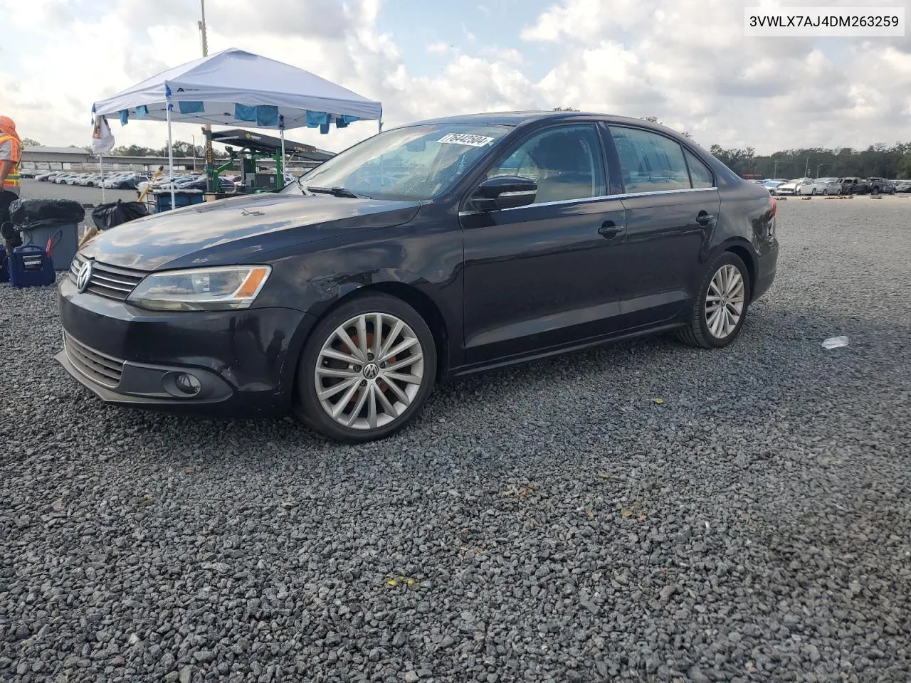 2013 Volkswagen Jetta Sel VIN: 3VWLX7AJ4DM263259 Lot: 76442504