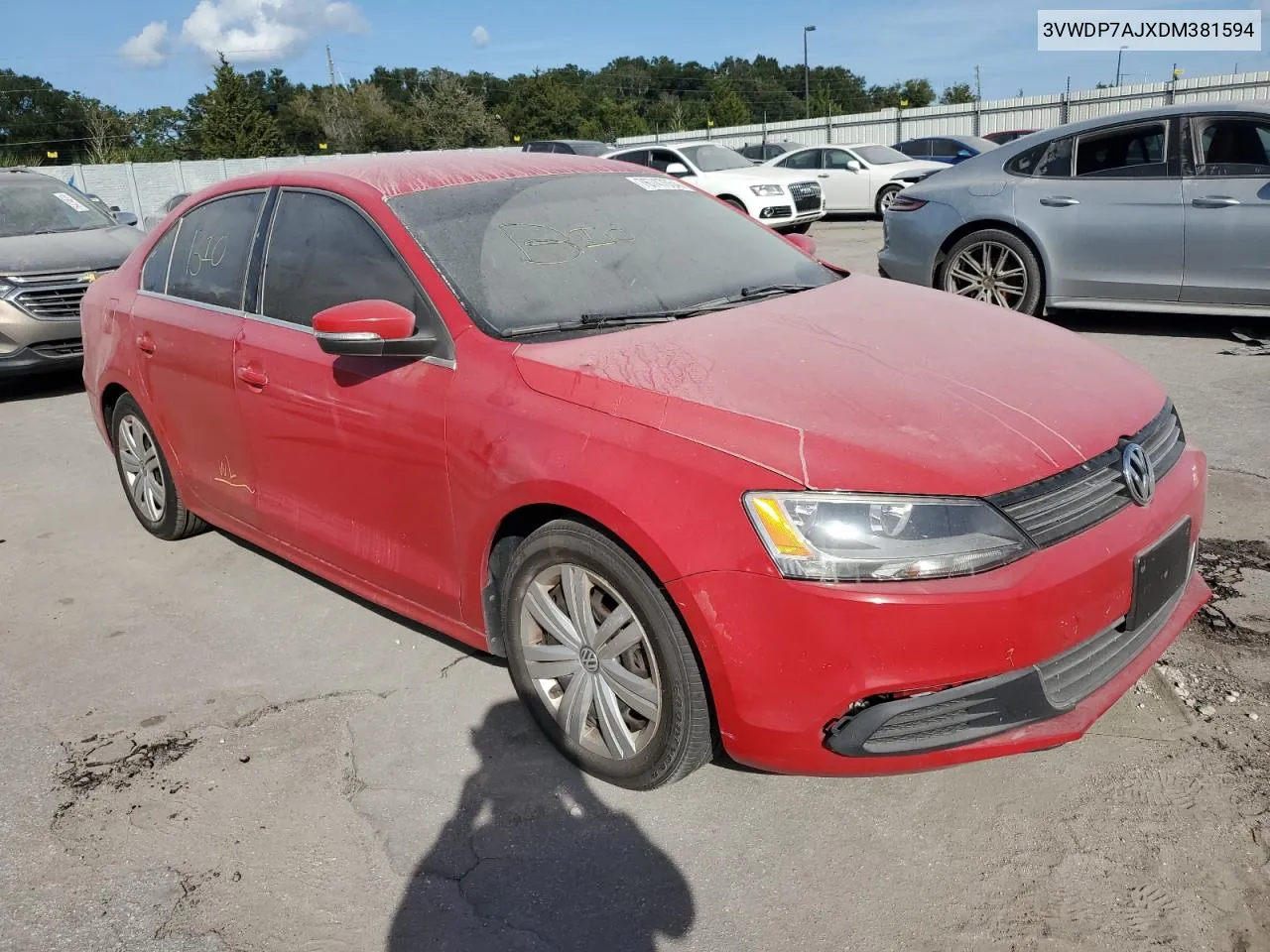 2013 Volkswagen Jetta Se VIN: 3VWDP7AJXDM381594 Lot: 76747054