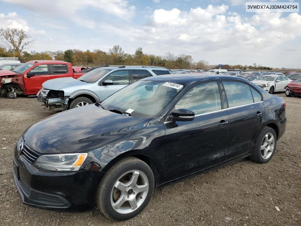 2013 Volkswagen Jetta Se VIN: 3VWDX7AJ3DM424754 Lot: 77148414