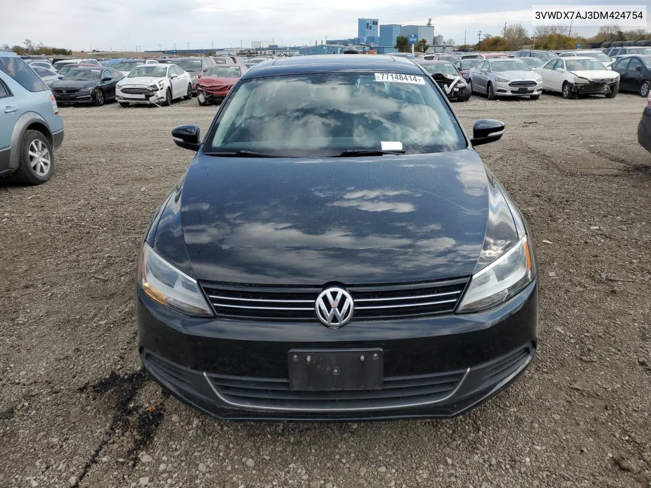 2013 Volkswagen Jetta Se VIN: 3VWDX7AJ3DM424754 Lot: 77148414