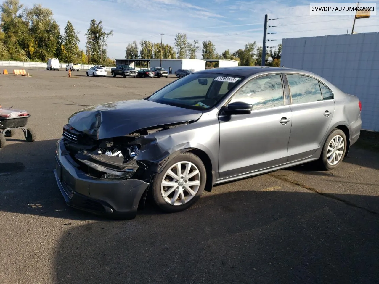 2013 Volkswagen Jetta Se VIN: 3VWDP7AJ7DM432923 Lot: 77692564