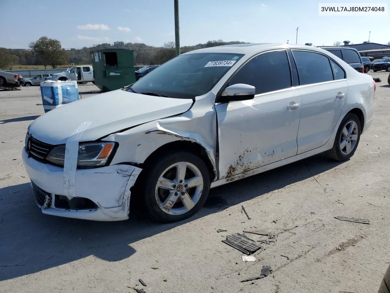 2013 Volkswagen Jetta Tdi VIN: 3VWLL7AJ8DM274048 Lot: 77839734