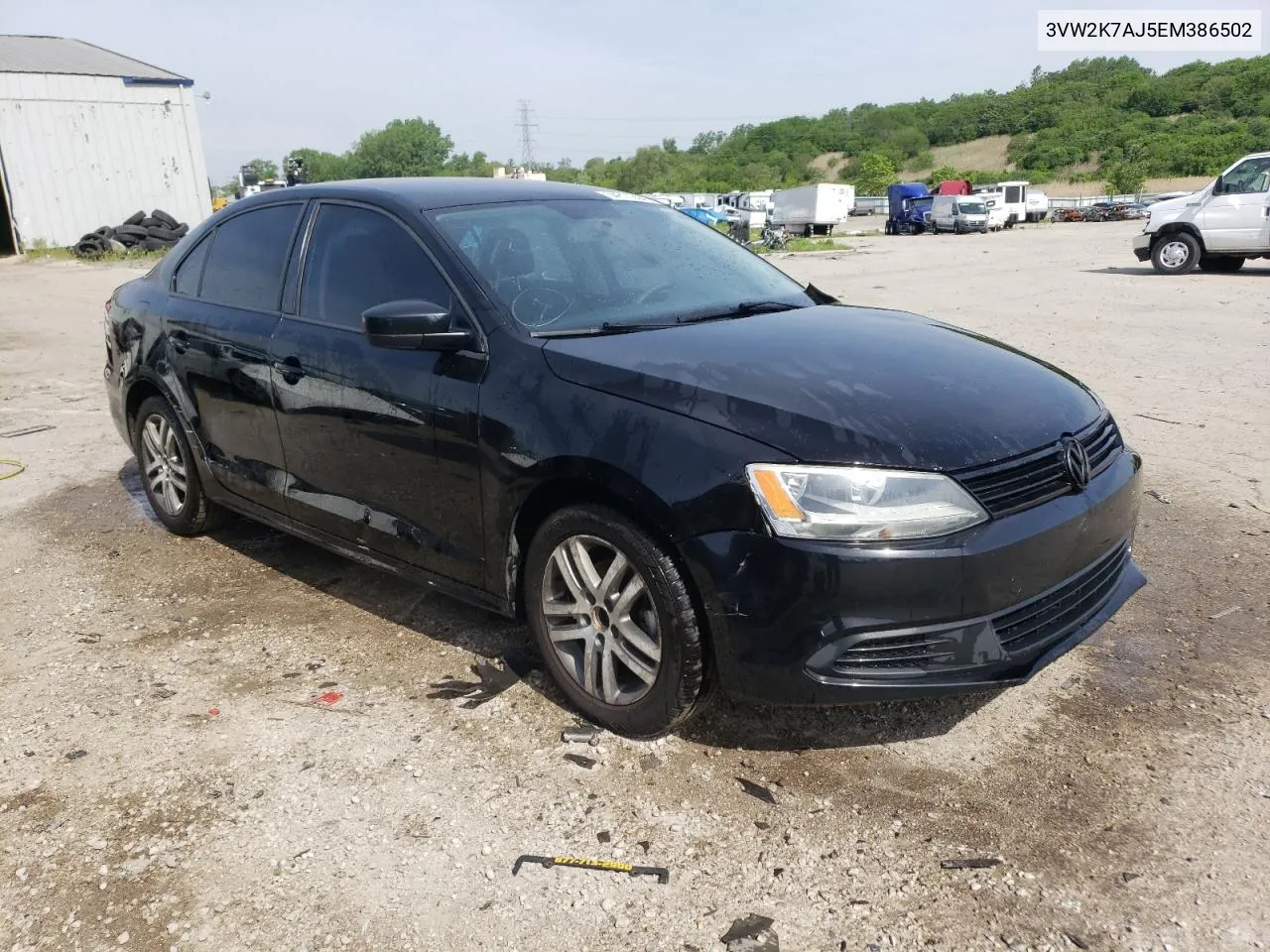 2014 Volkswagen Jetta Base VIN: 3VW2K7AJ5EM386502 Lot: 54811894