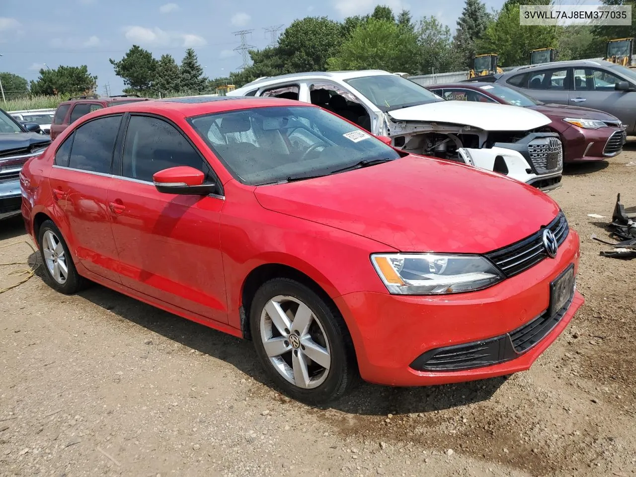 2014 Volkswagen Jetta Tdi VIN: 3VWLL7AJ8EM377035 Lot: 62870364