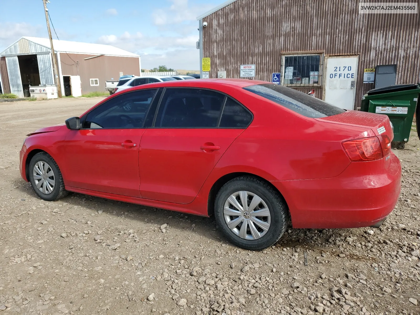 2014 Volkswagen Jetta Base VIN: 3VW2K7AJ2EM435560 Lot: 65666054