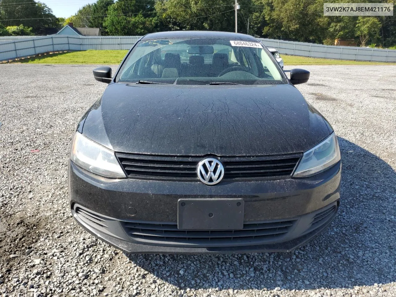 2014 Volkswagen Jetta Base VIN: 3VW2K7AJ8EM421176 Lot: 68046324