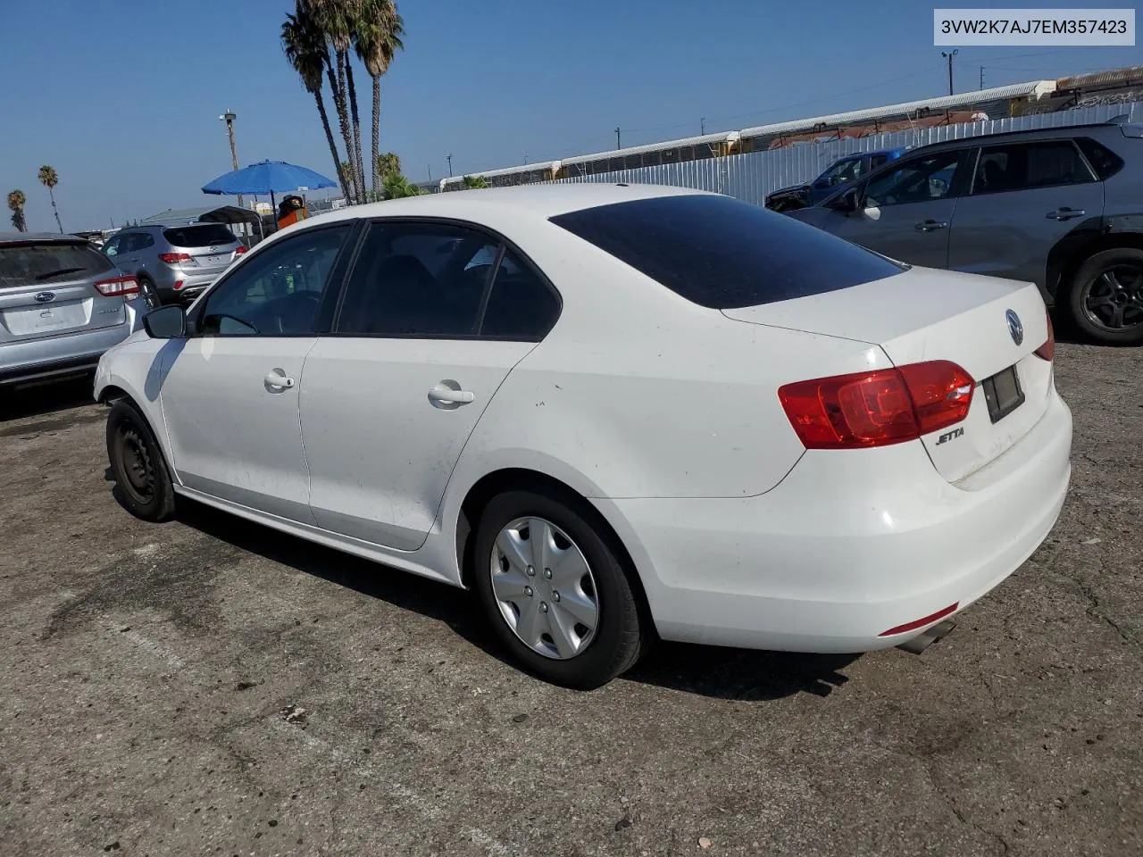 2014 Volkswagen Jetta Base VIN: 3VW2K7AJ7EM357423 Lot: 68970744