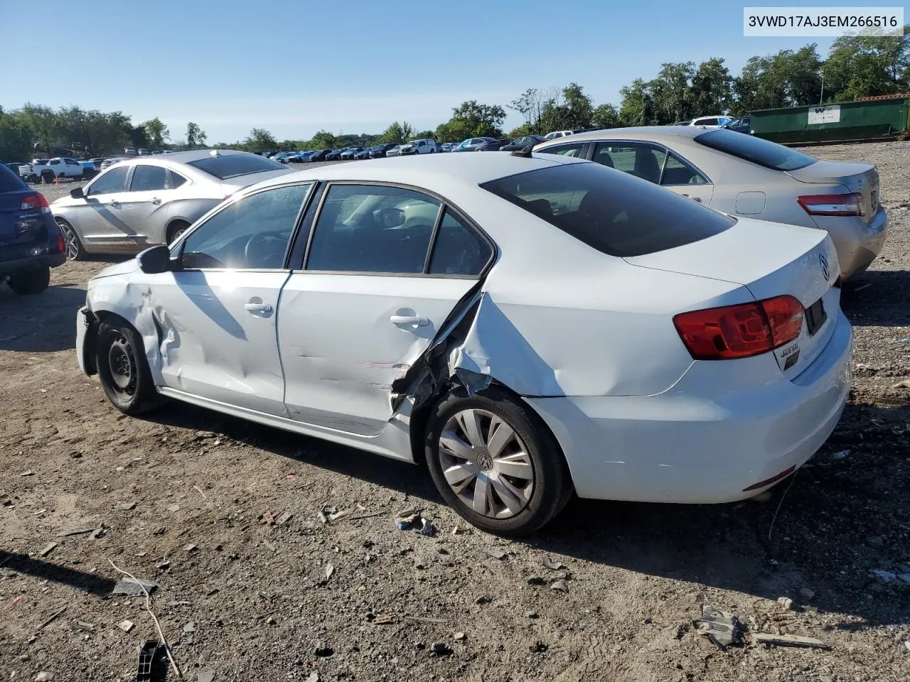 2014 Volkswagen Jetta Se VIN: 3VWD17AJ3EM266516 Lot: 69450374