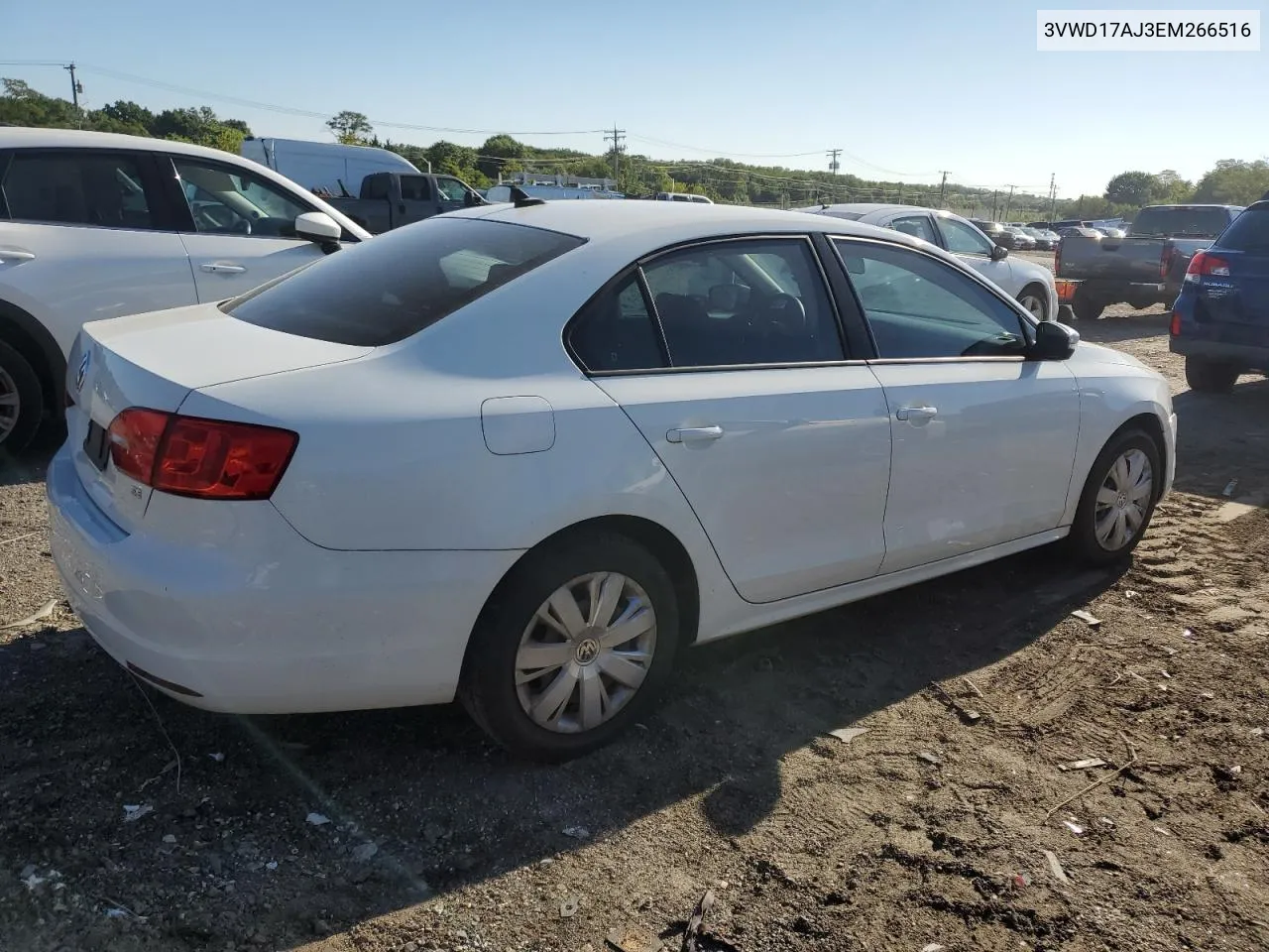 2014 Volkswagen Jetta Se VIN: 3VWD17AJ3EM266516 Lot: 69450374