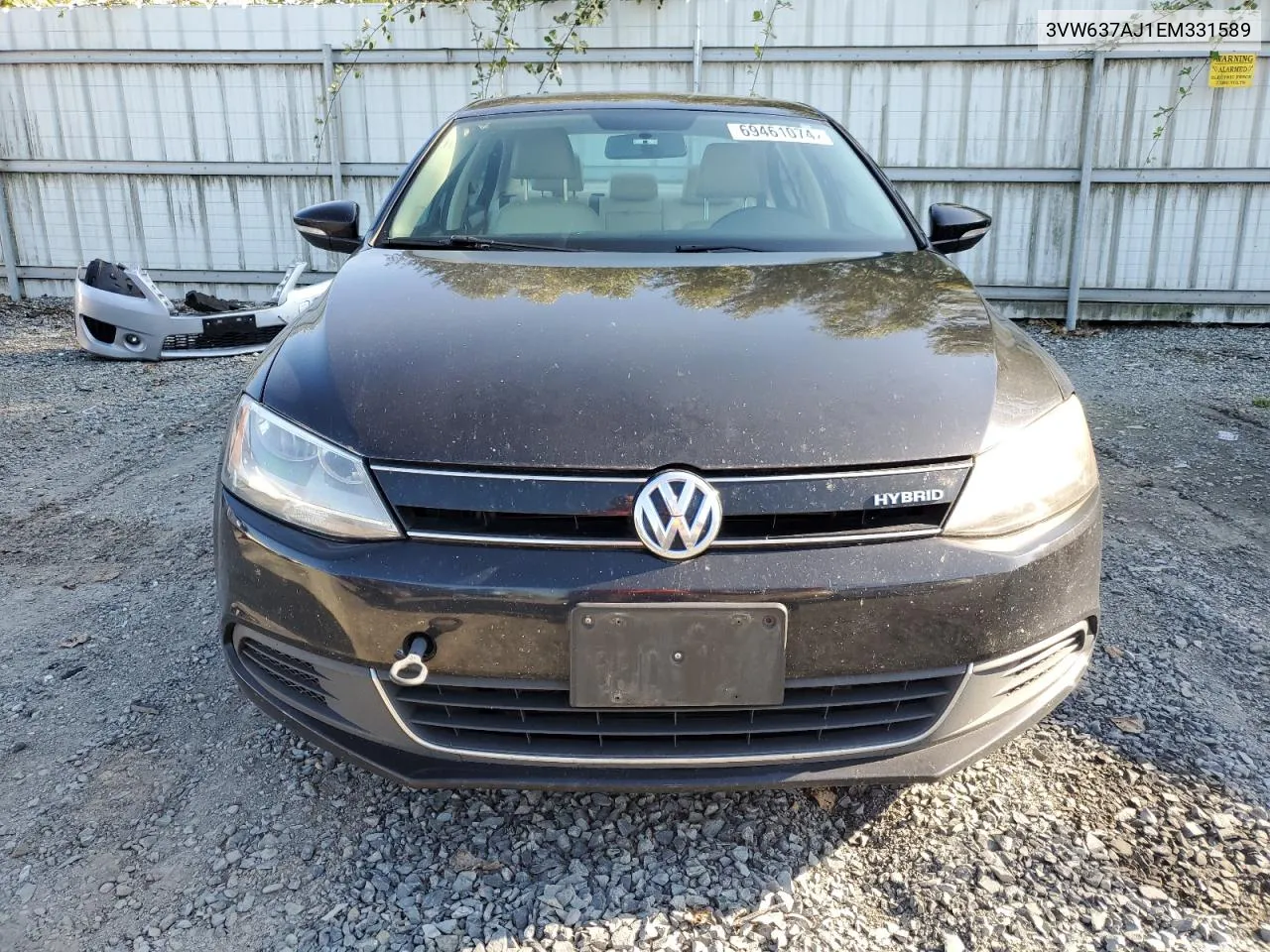 2014 Volkswagen Jetta Hybrid VIN: 3VW637AJ1EM331589 Lot: 69461074