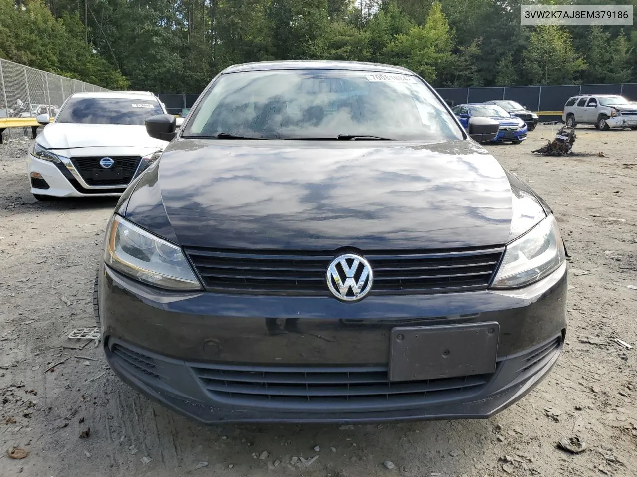 2014 Volkswagen Jetta Base VIN: 3VW2K7AJ8EM379186 Lot: 70081884