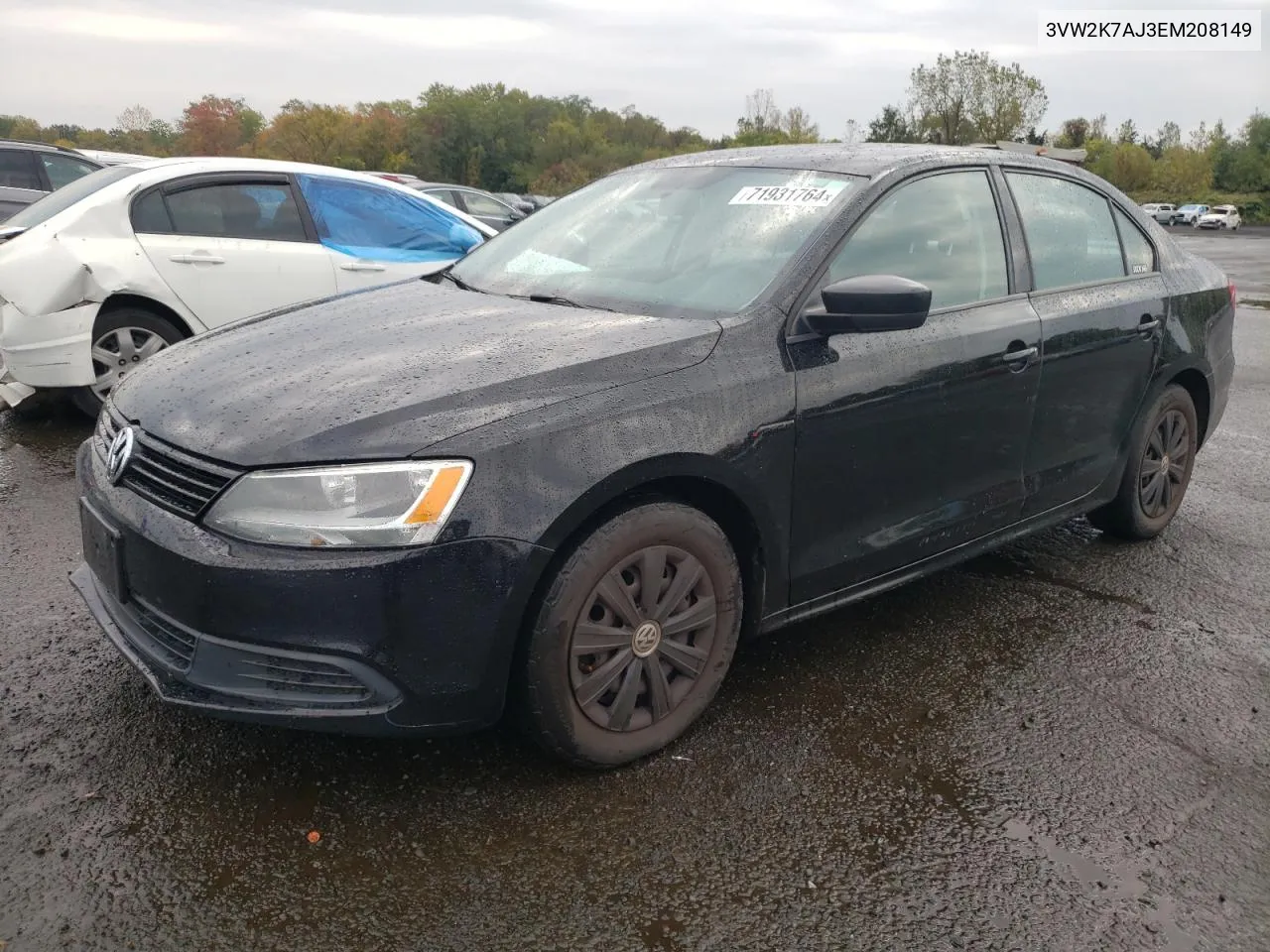 2014 Volkswagen Jetta Base VIN: 3VW2K7AJ3EM208149 Lot: 71931764