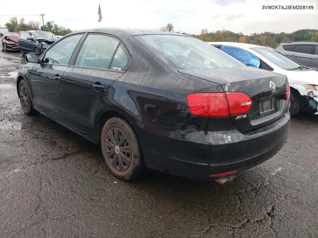 2014 Volkswagen Jetta Base VIN: 3VW2K7AJ3EM208149 Lot: 71931764