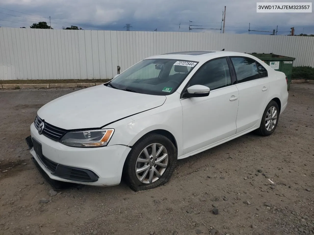 3VWD17AJ7EM323557 2014 Volkswagen Jetta Se