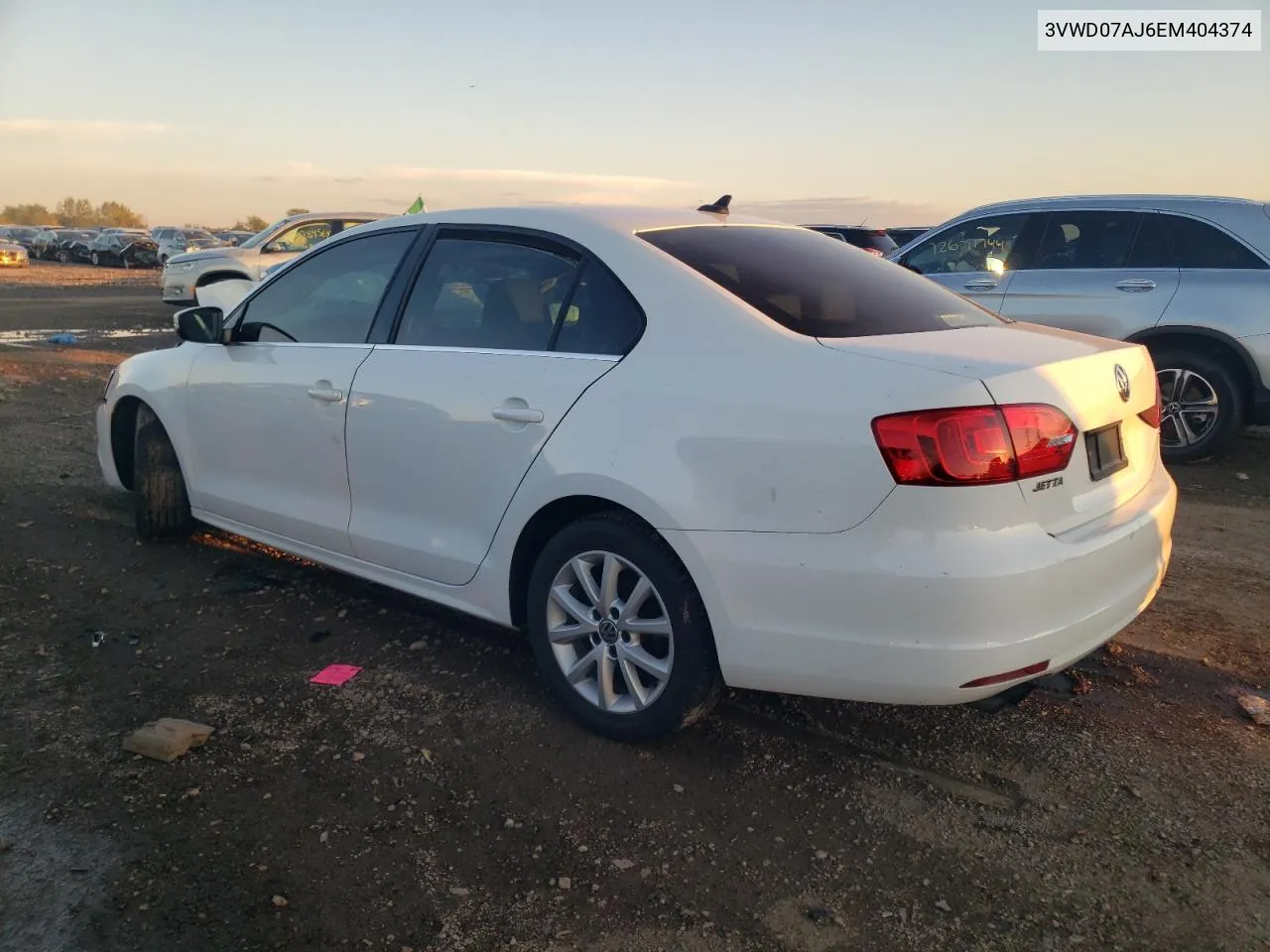 2014 Volkswagen Jetta Se VIN: 3VWD07AJ6EM404374 Lot: 72983134