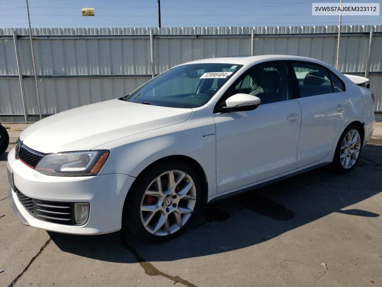 2014 Volkswagen Jetta Gli VIN: 3VW5S7AJ0EM323112 Lot: 72998404