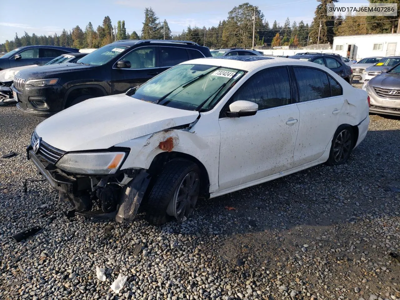 2014 Volkswagen Jetta Se VIN: 3VWD17AJ6EM407286 Lot: 73242414