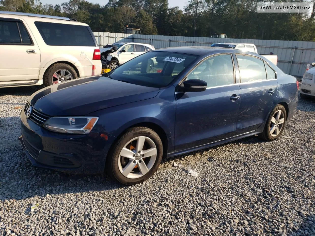 2014 Volkswagen Jetta Tdi VIN: 3VWLL7AJ7EM281672 Lot: 73461384