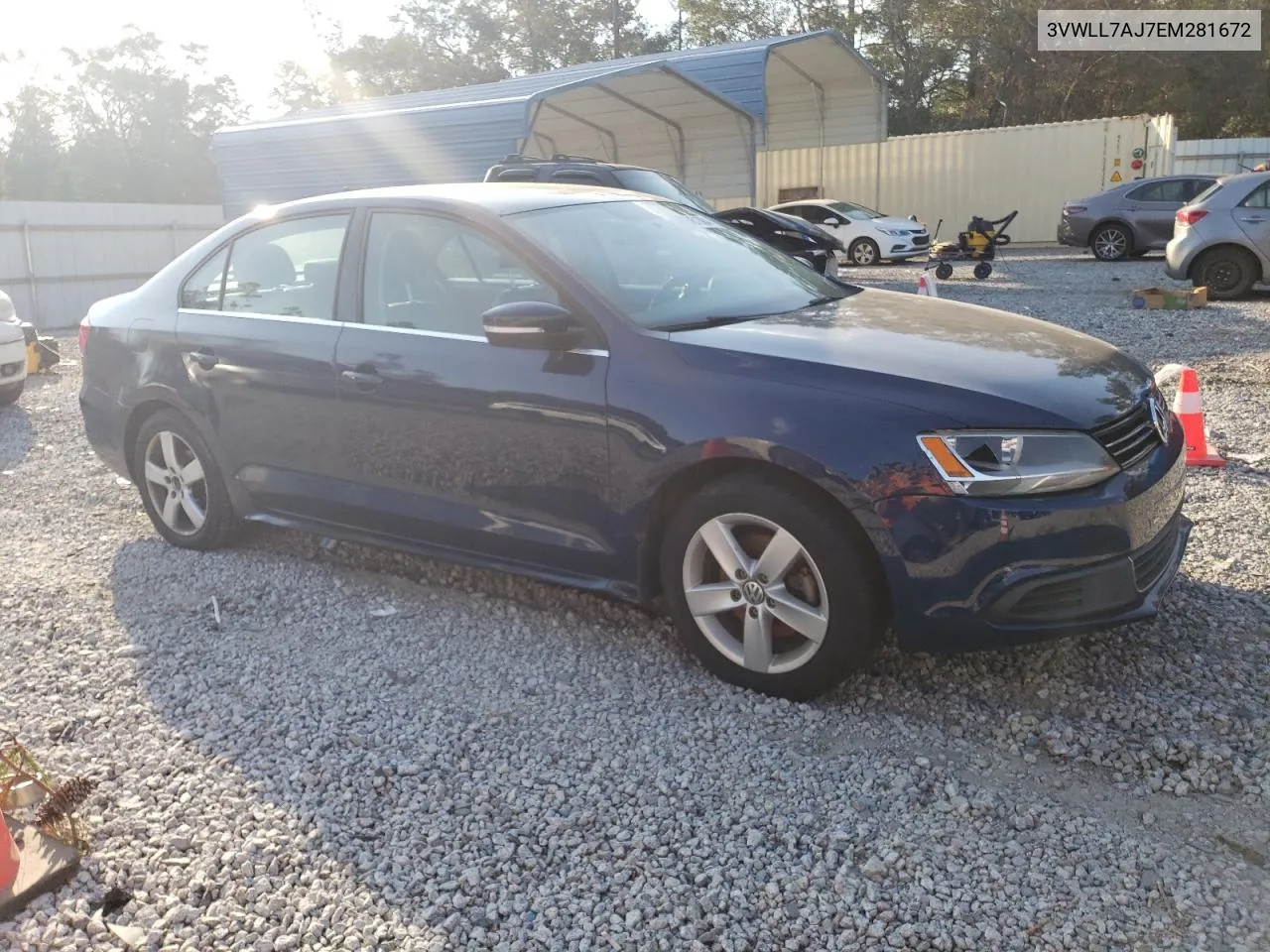 2014 Volkswagen Jetta Tdi VIN: 3VWLL7AJ7EM281672 Lot: 73461384