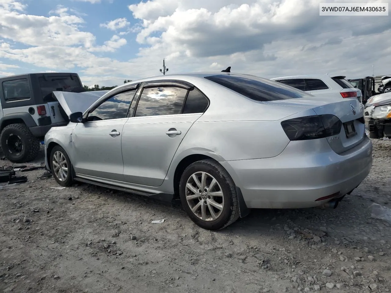 2014 Volkswagen Jetta Se VIN: 3VWD07AJ6EM430635 Lot: 73562574