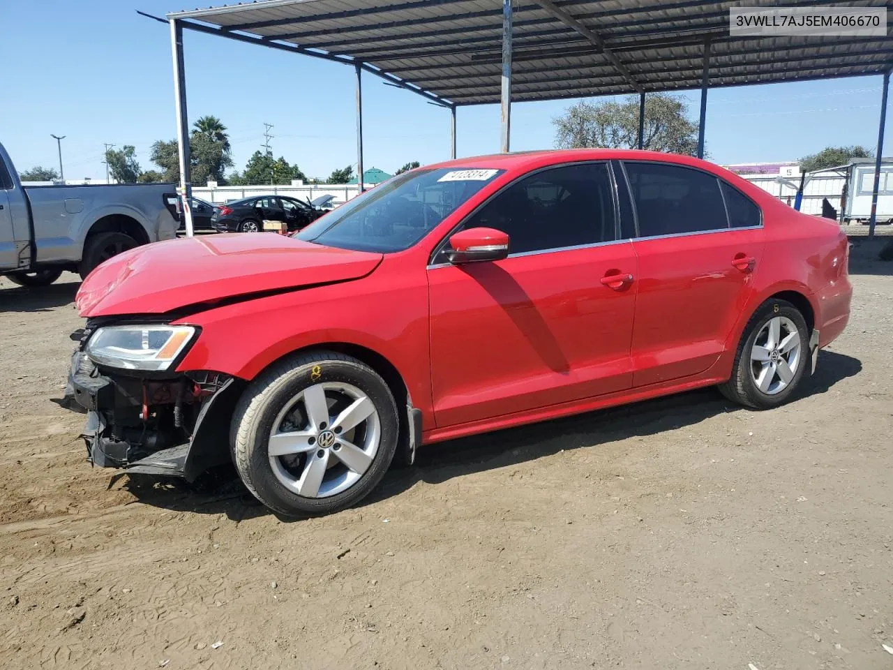 2014 Volkswagen Jetta Tdi VIN: 3VWLL7AJ5EM406670 Lot: 74123314