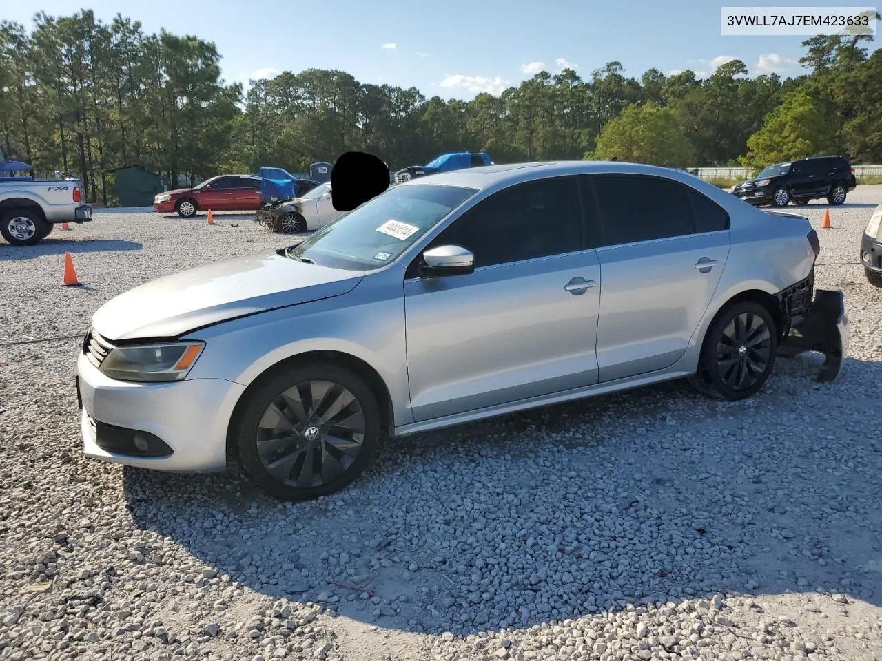 2014 Volkswagen Jetta Tdi VIN: 3VWLL7AJ7EM423633 Lot: 74443214