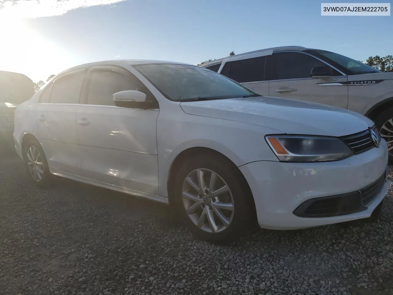 2014 Volkswagen Jetta Se VIN: 3VWD07AJ2EM222705 Lot: 74444954