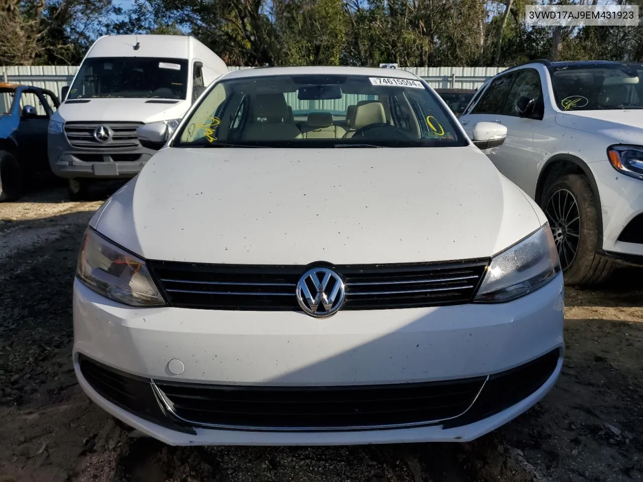 2014 Volkswagen Jetta Se VIN: 3VWD17AJ9EM431923 Lot: 74615594