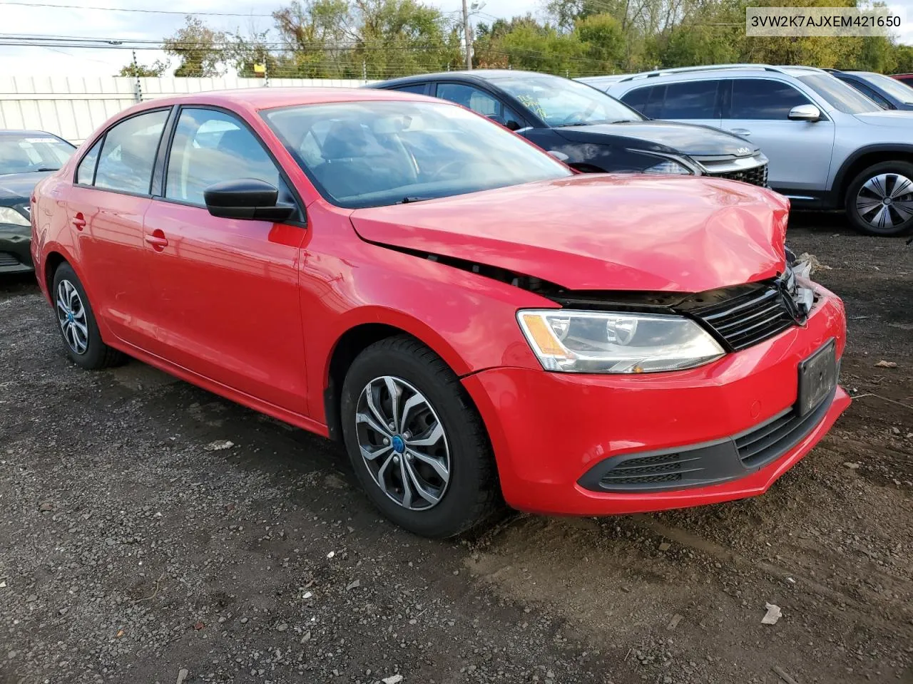 2014 Volkswagen Jetta Base VIN: 3VW2K7AJXEM421650 Lot: 74687944