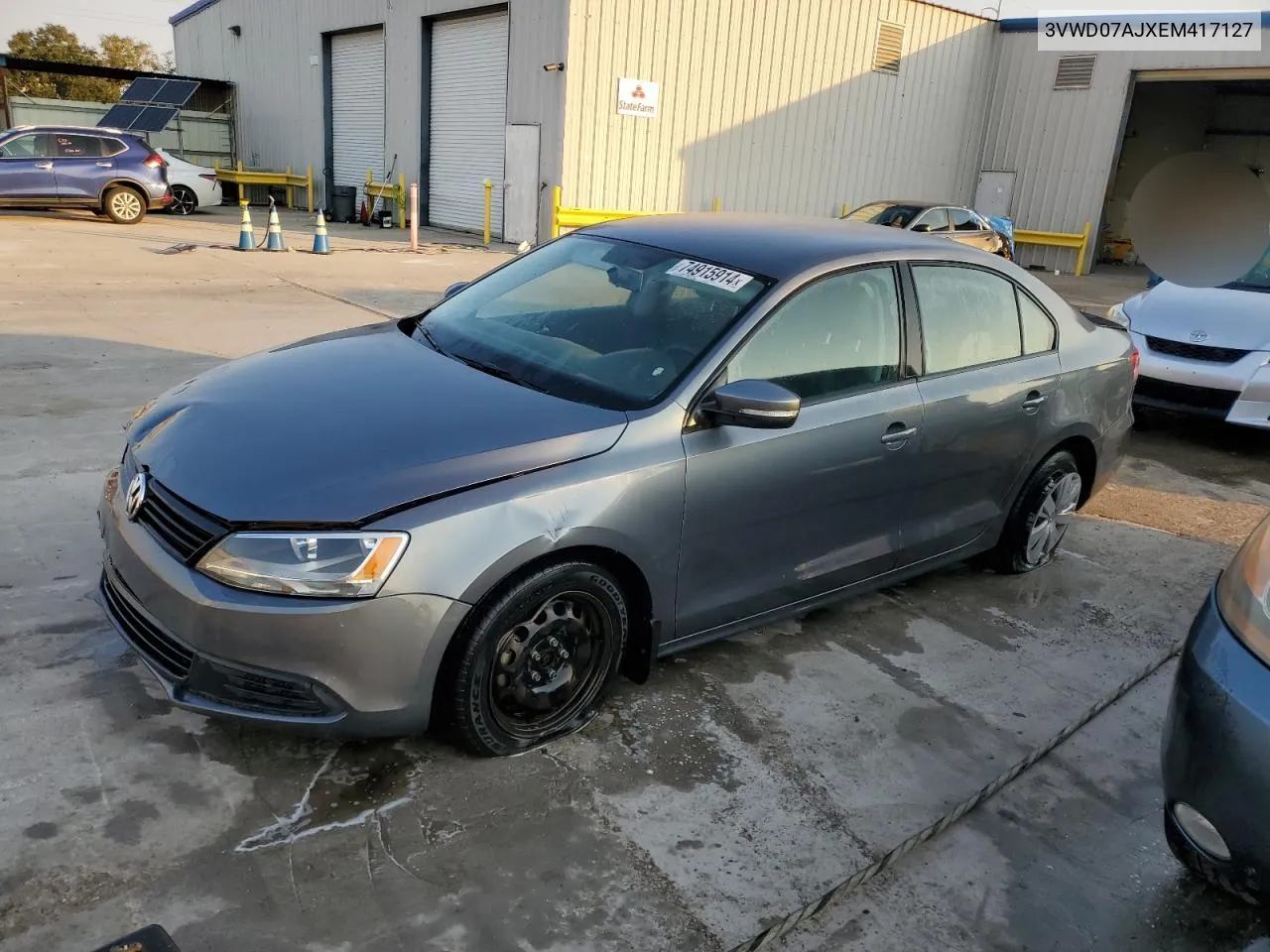 2014 Volkswagen Jetta Se VIN: 3VWD07AJXEM417127 Lot: 74915914