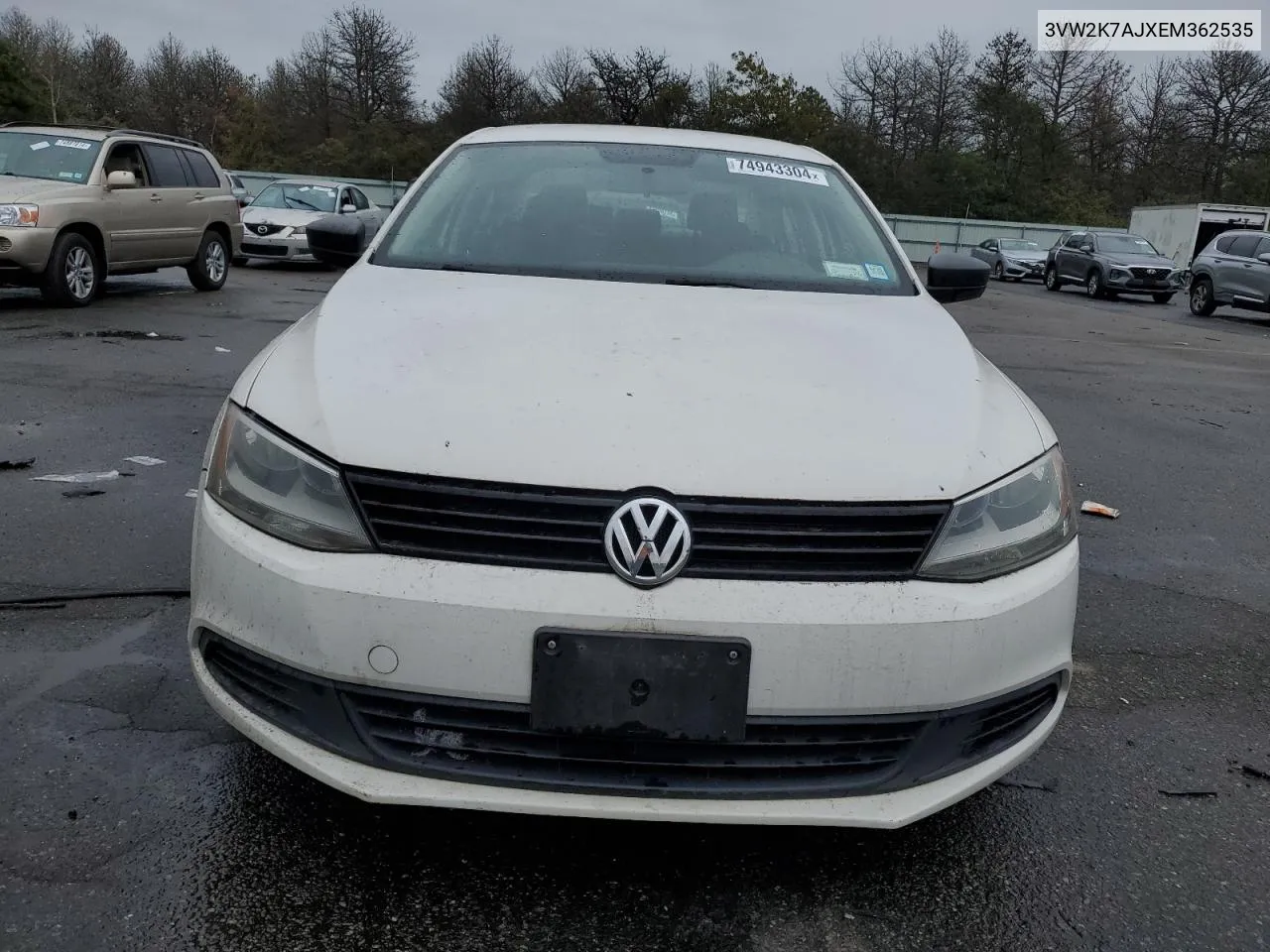 2014 Volkswagen Jetta Base VIN: 3VW2K7AJXEM362535 Lot: 74943304