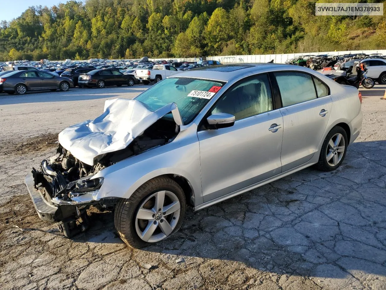 2014 Volkswagen Jetta Tdi VIN: 3VW3L7AJ1EM378933 Lot: 75101724