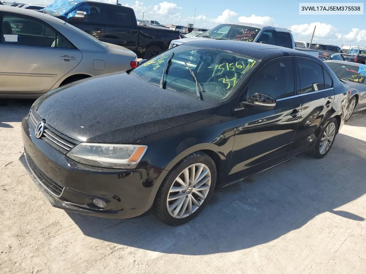 2014 Volkswagen Jetta Sel VIN: 3VWL17AJ5EM375538 Lot: 75156174