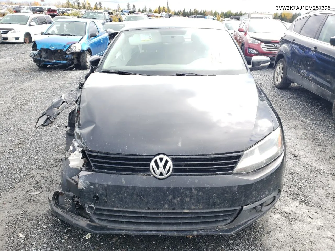 2014 Volkswagen Jetta Base VIN: 3VW2K7AJ1EM257396 Lot: 75266204