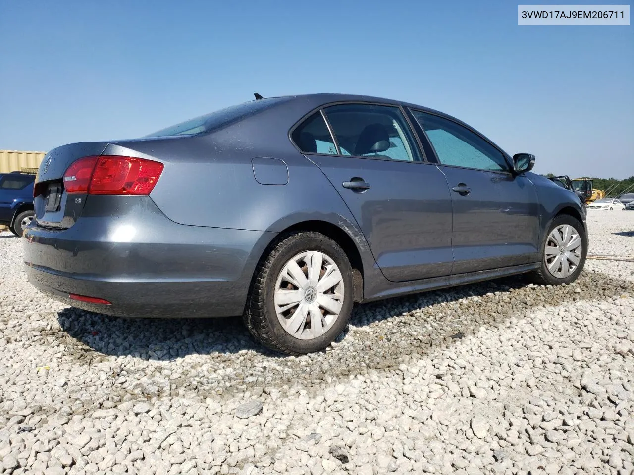 2014 Volkswagen Jetta Se VIN: 3VWD17AJ9EM206711 Lot: 75292884