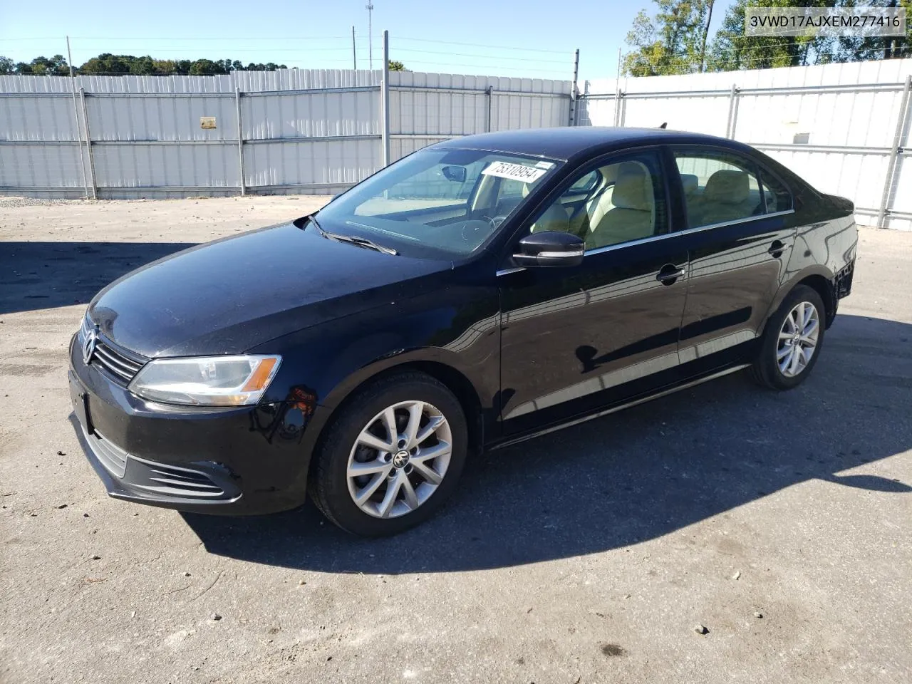 2014 Volkswagen Jetta Se VIN: 3VWD17AJXEM277416 Lot: 75310954