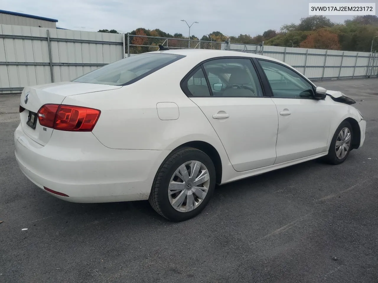 2014 Volkswagen Jetta Se VIN: 3VWD17AJ2EM223172 Lot: 75989554