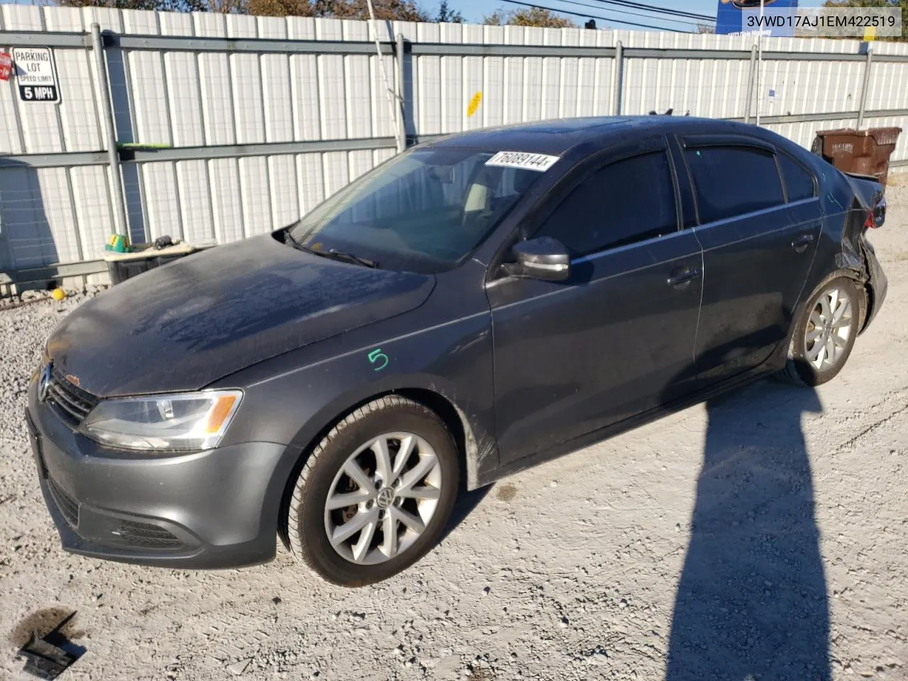 2014 Volkswagen Jetta Se VIN: 3VWD17AJ1EM422519 Lot: 76089144