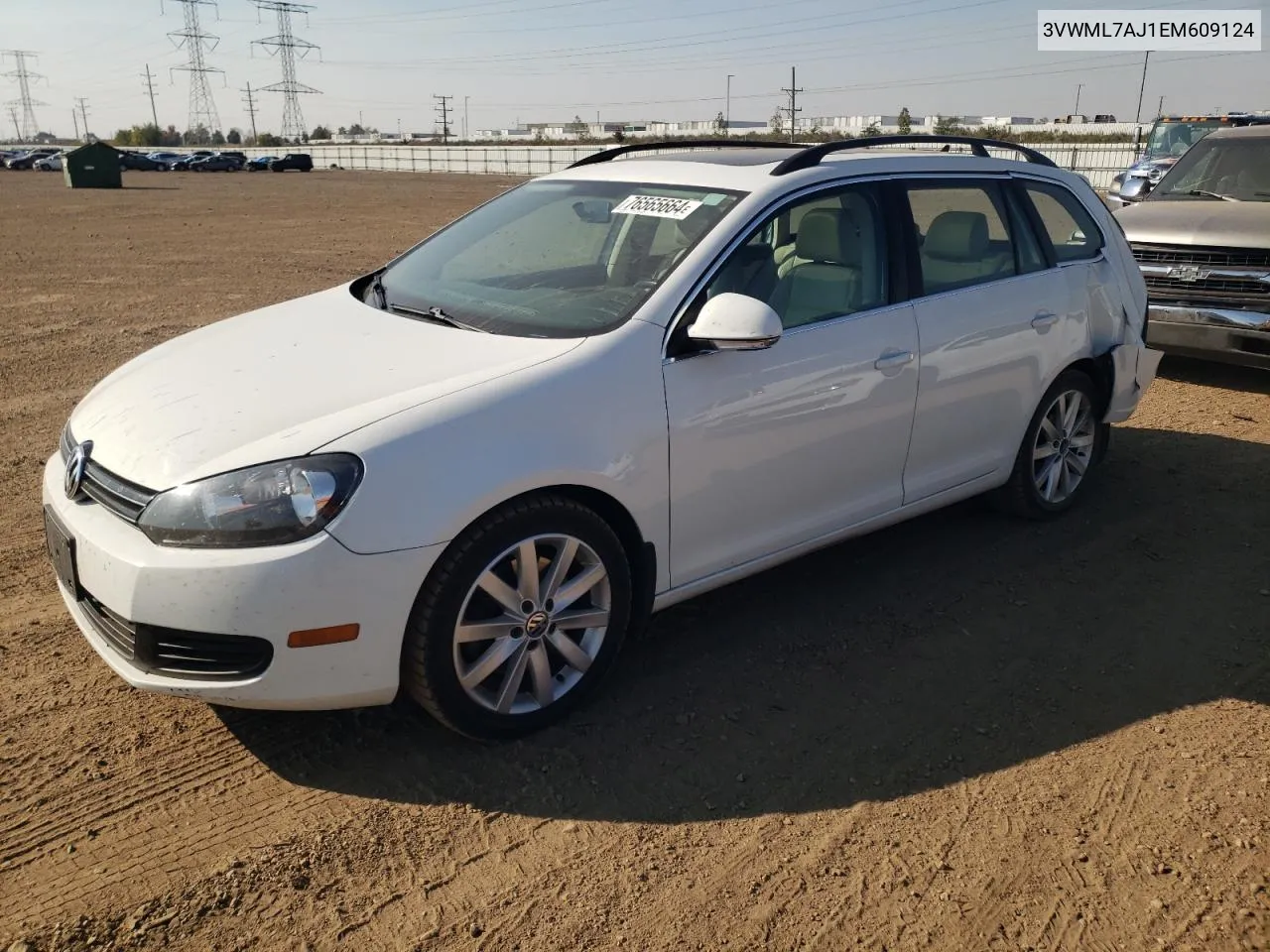 2014 Volkswagen Jetta Tdi VIN: 3VWML7AJ1EM609124 Lot: 76565664