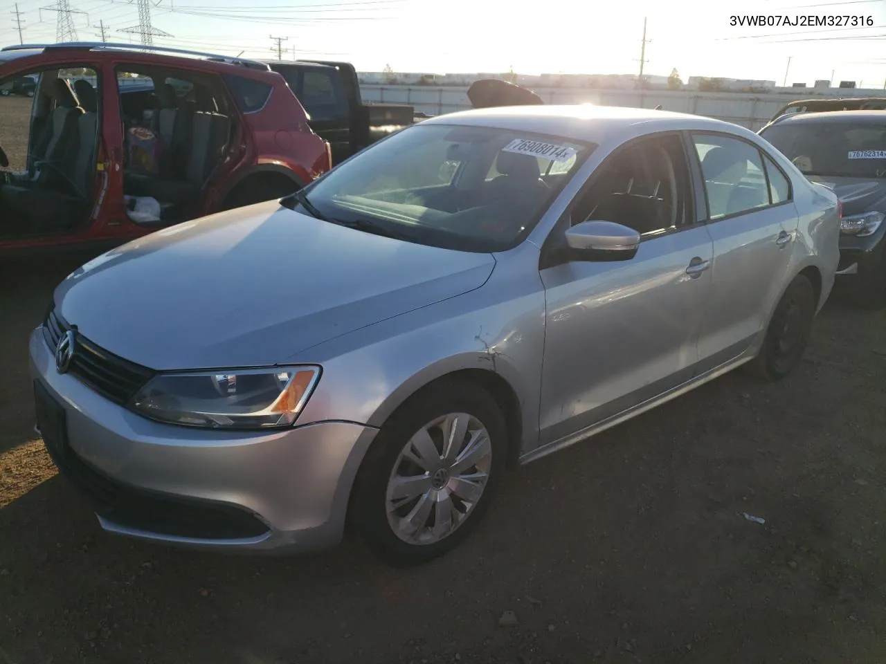 2014 Volkswagen Jetta Se VIN: 3VWB07AJ2EM327316 Lot: 76908014