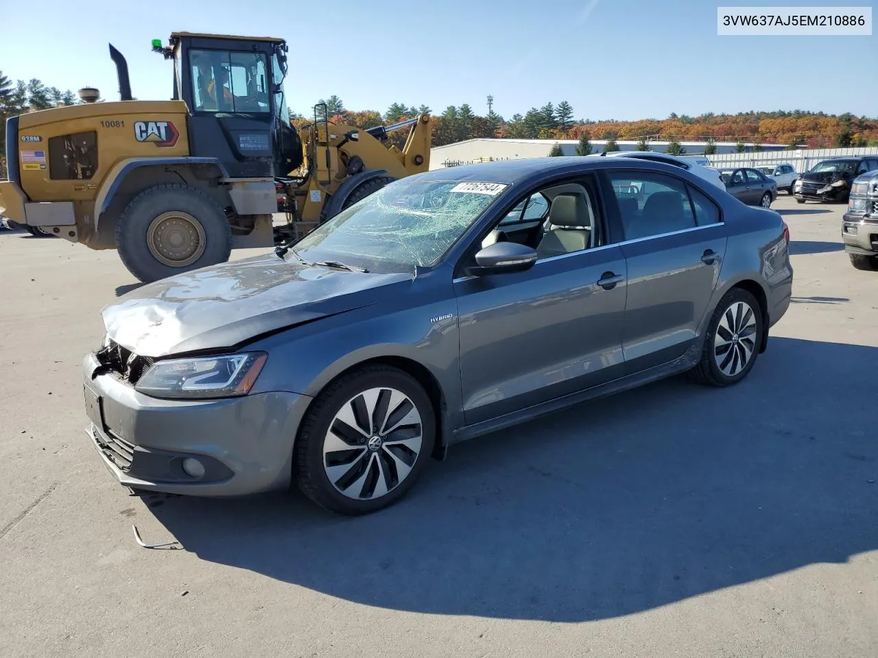 2014 Volkswagen Jetta Hybrid VIN: 3VW637AJ5EM210886 Lot: 77267544