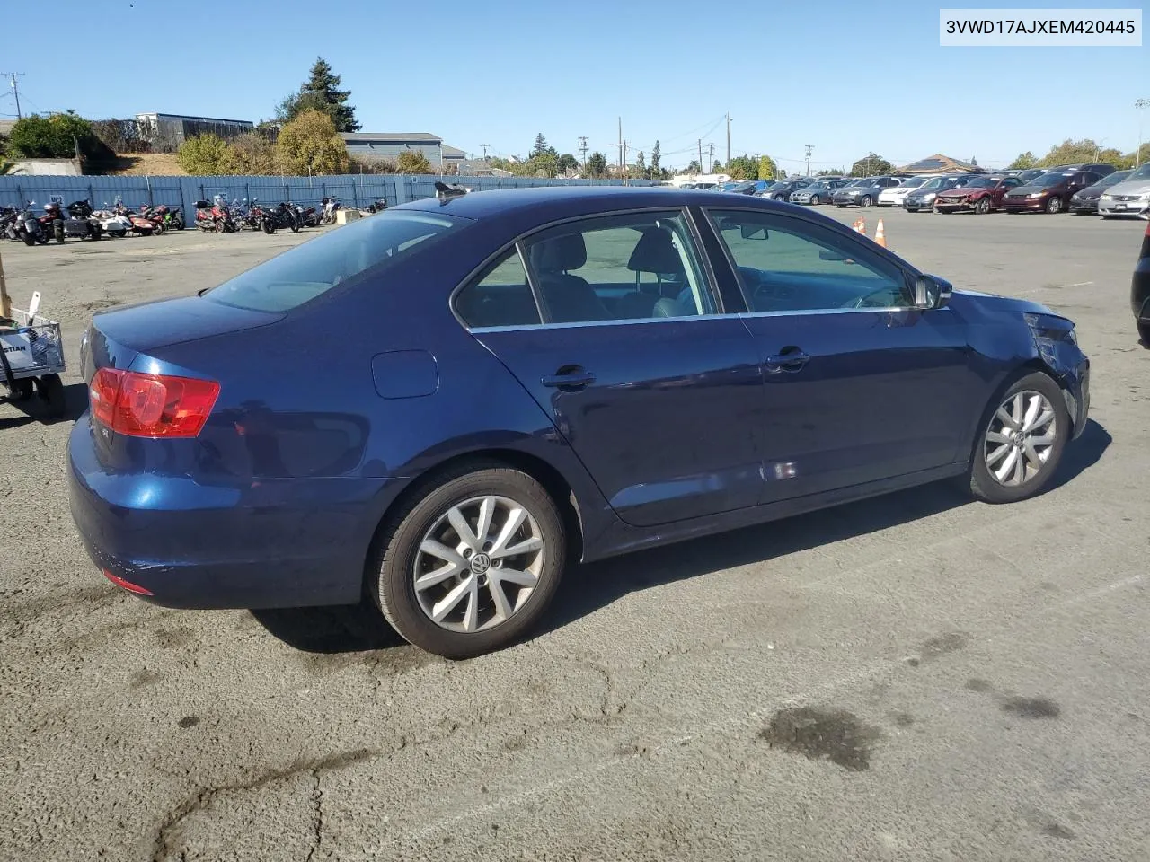 2014 Volkswagen Jetta Se VIN: 3VWD17AJXEM420445 Lot: 77367504