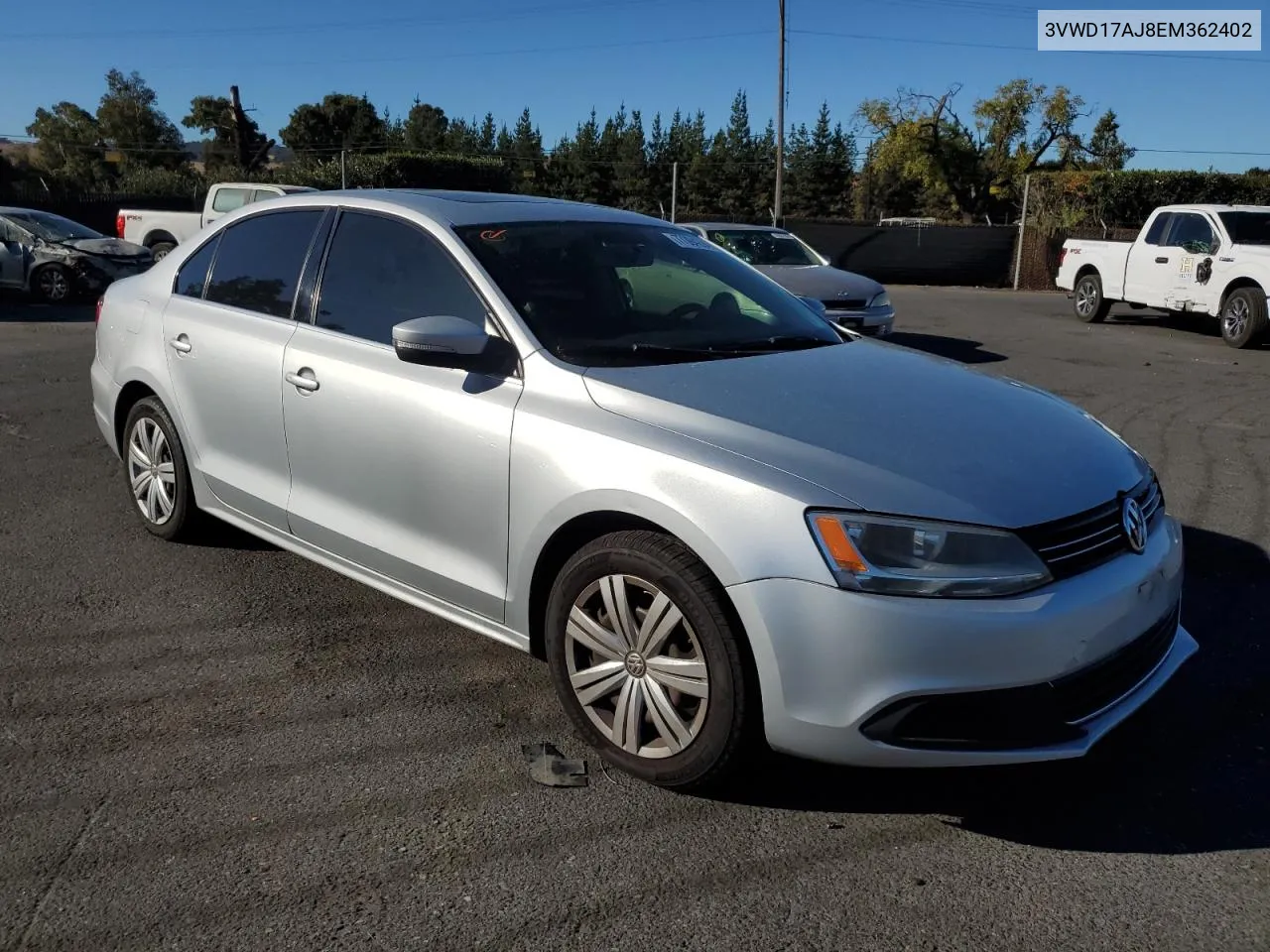 2014 Volkswagen Jetta Se VIN: 3VWD17AJ8EM362402 Lot: 77394294